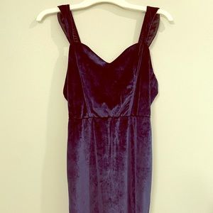 Cute blue velvet dress